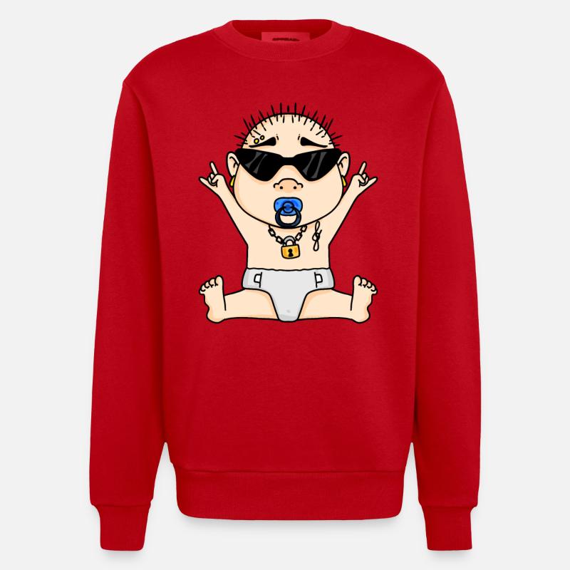 Cool bébé - Sweat bio épais oversize fabriqué en UE - rouge