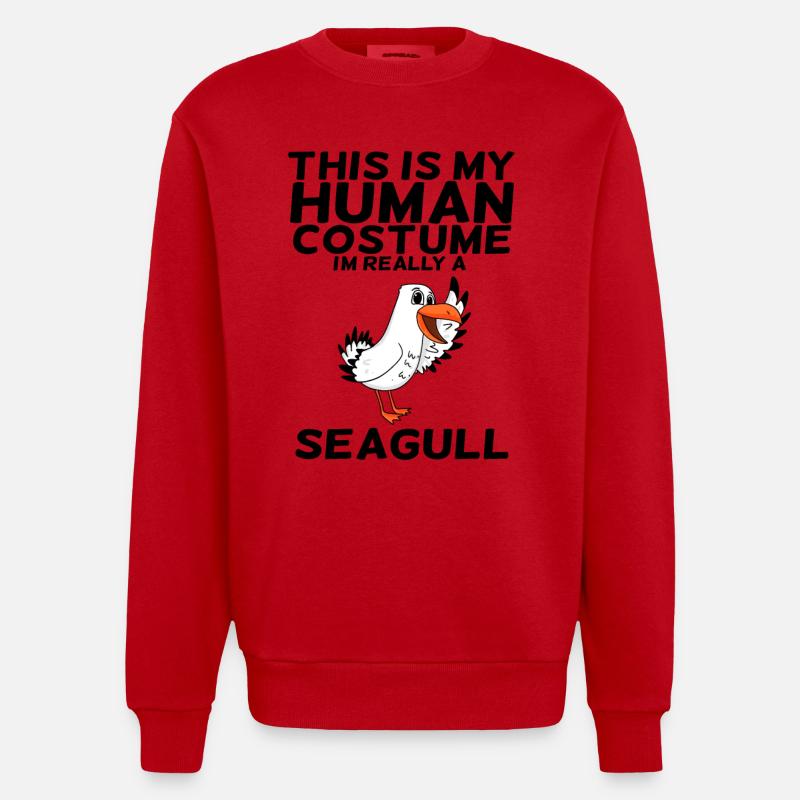 Möwe - Heavyweight Oversized Organic Crew Neck Made in EU - Rot