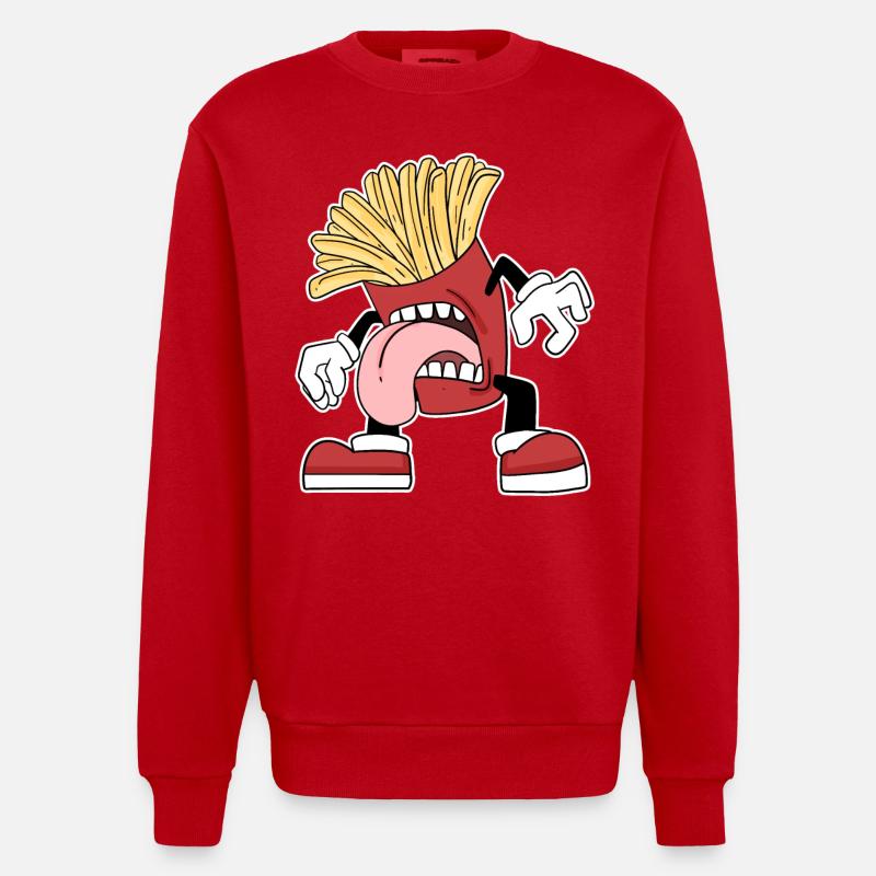Frites - Sweat bio épais oversize fabriqué en UE - rouge