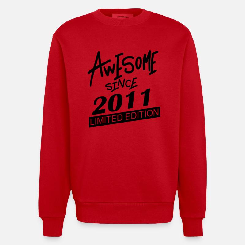 2011 - Millésime 2011 - Sweat bio épais oversize fabriqué en UE - rouge