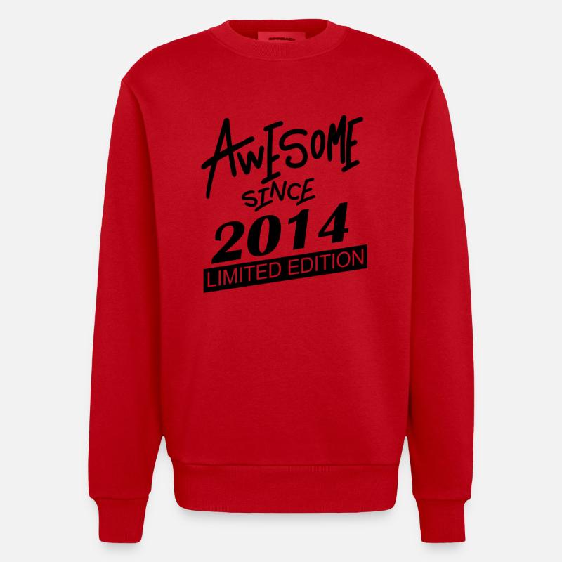 2014 - Millésime 2014 - Sweat bio épais oversize fabriqué en UE - rouge