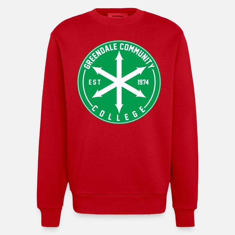 Graphique de la communauté - Sweat bio épais oversize fabriqué en UE - rouge