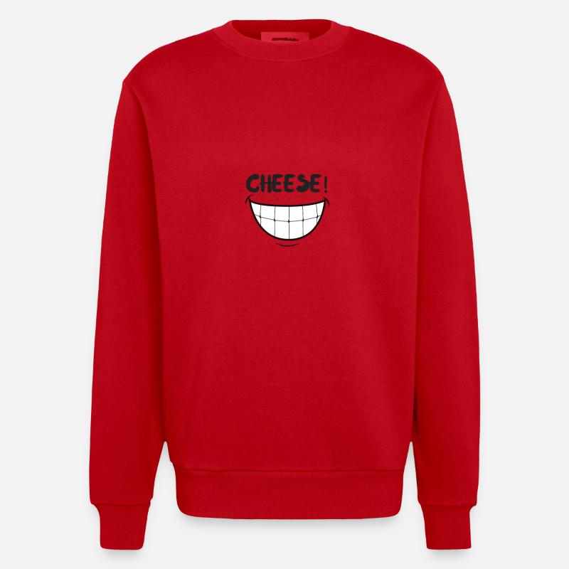 FROMAGE - Sweat bio épais oversize fabriqué en UE - rouge