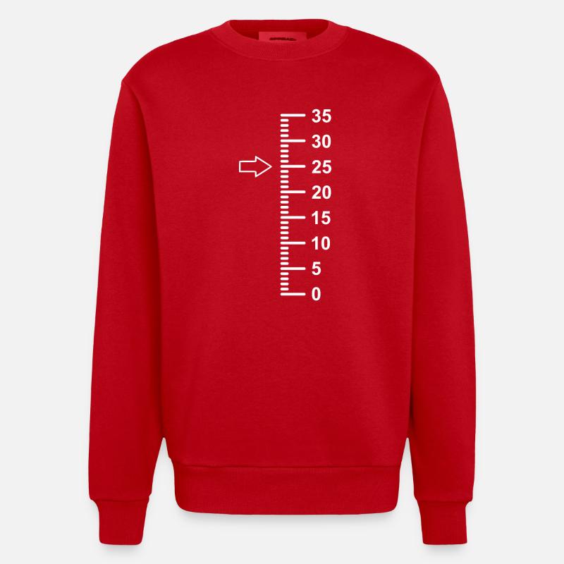 25 ans 25 ans - Sweat bio épais oversize fabriqué en UE - rouge