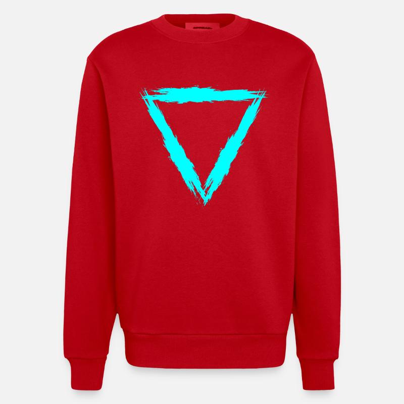Élément symbole eau - Sweat bio épais oversize fabriqué en UE - rouge