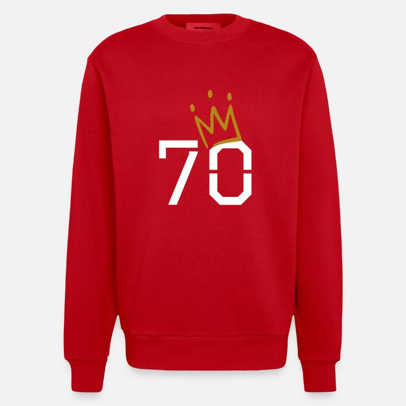 70e anniversaire - Sweat bio épais oversize fabriqué en UE - rouge