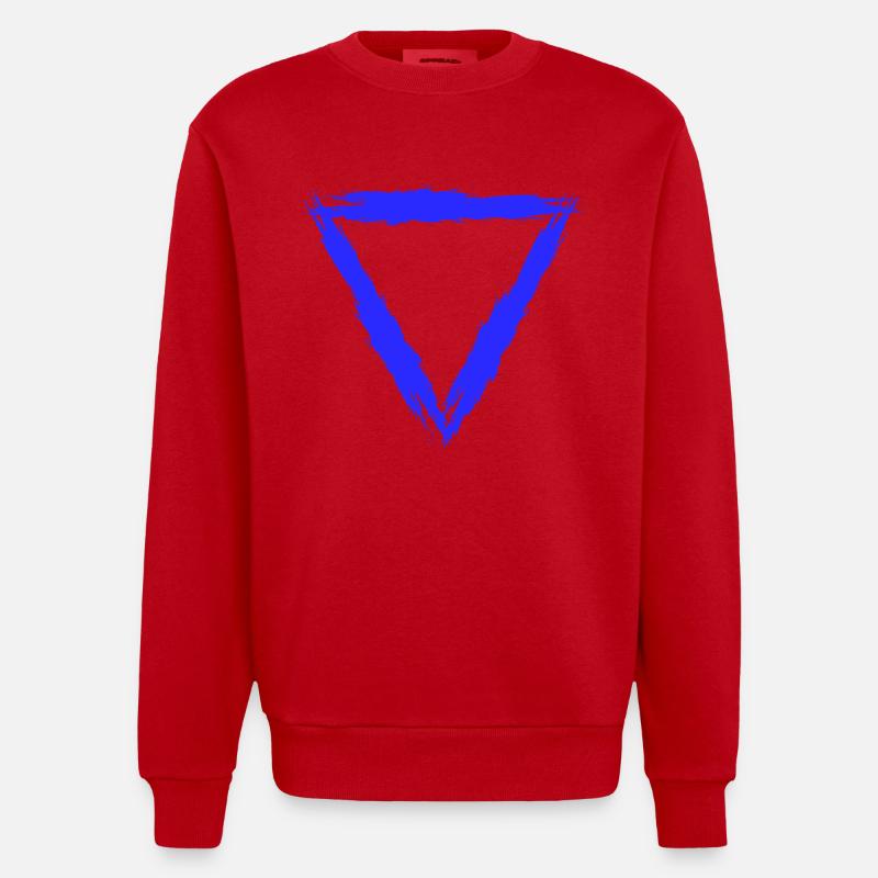 Élément symbole eau - Sweat bio épais oversize fabriqué en UE - rouge