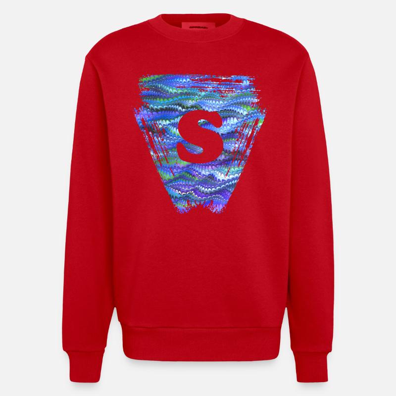 Triangle E 103 S - Sweat bio épais oversize fabriqué en UE - rouge