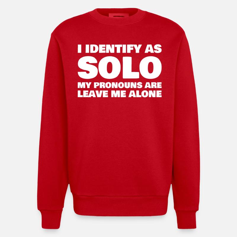 Citation de pronoms drôles - Sweat bio épais oversize fabriqué en UE - rouge