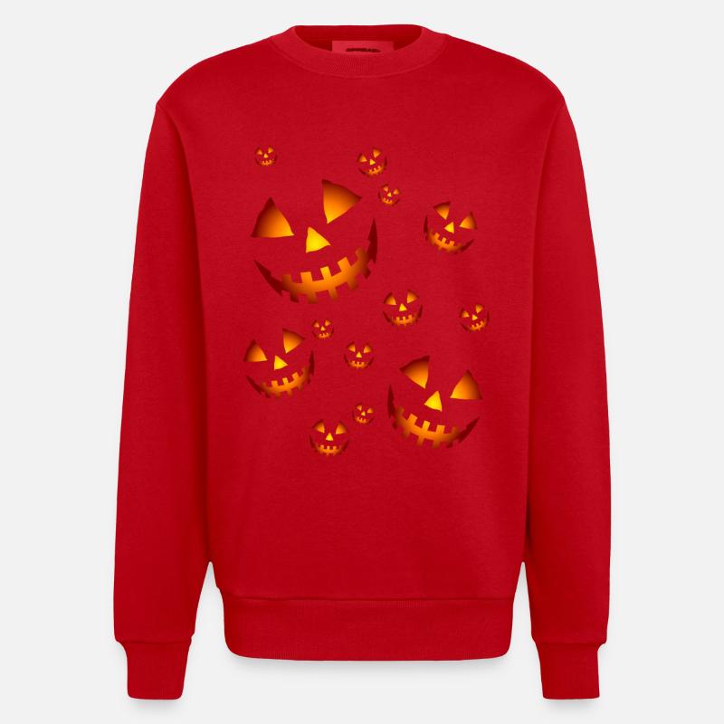 Les citrouilles - Sweat bio épais oversize fabriqué en UE - rouge