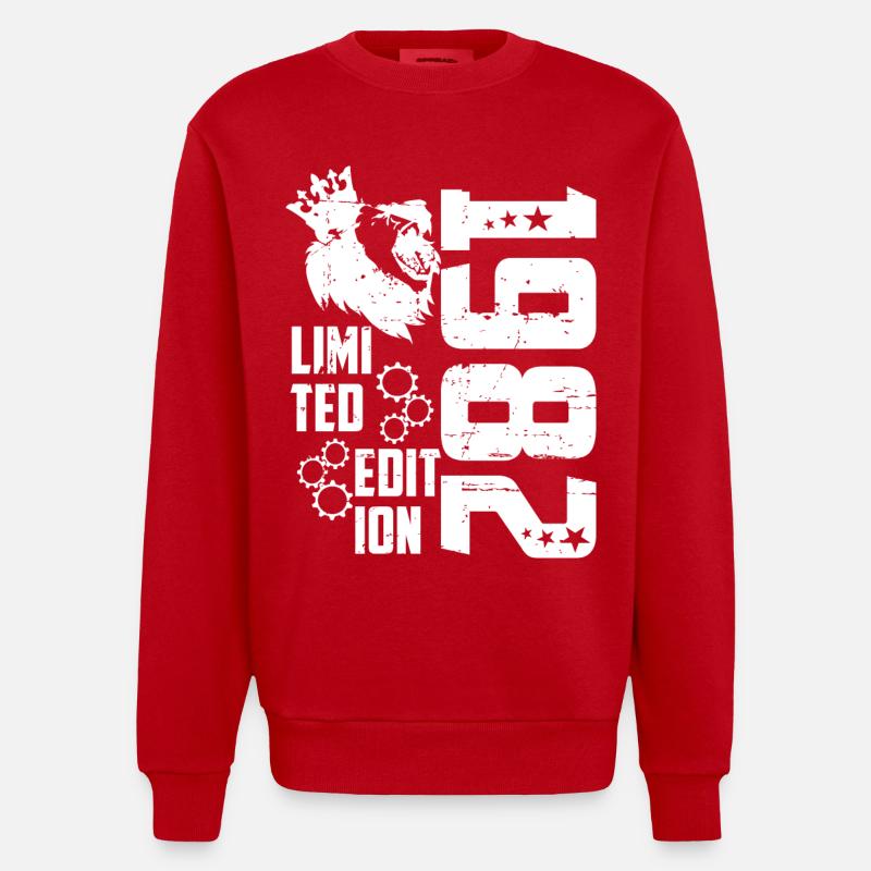1982 Born Édition Limitée - Sweat bio épais oversize fabriqué en UE - rouge