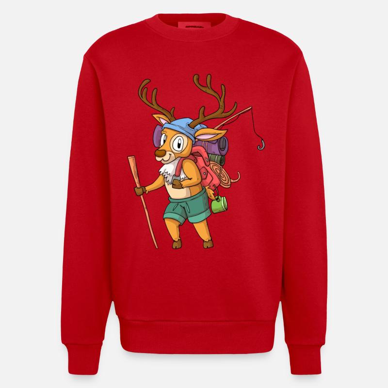 Cerf errant / Cerf errant - Sweat bio épais oversize fabriqué en UE - rouge