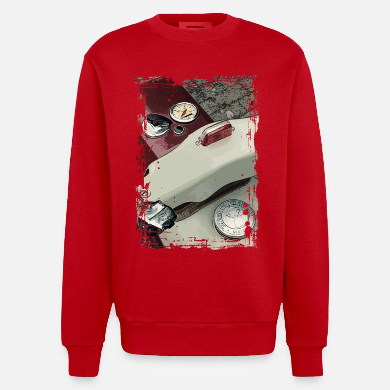 Légende étoile à deux temps - Sweat bio épais oversize fabriqué en UE - rouge