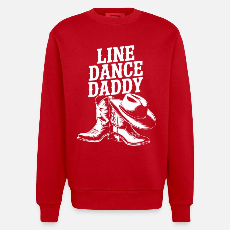 Bottes de papa en ligne - Sweat bio épais oversize fabriqué en UE - rouge