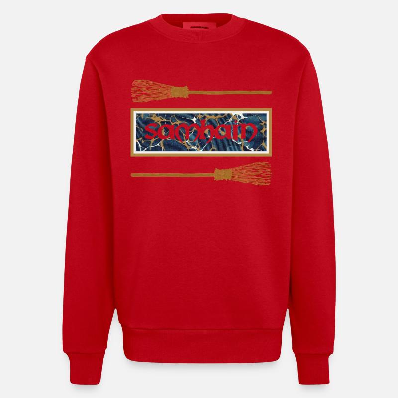 samhain e 16 - Sweat bio épais oversize fabriqué en UE - rouge
