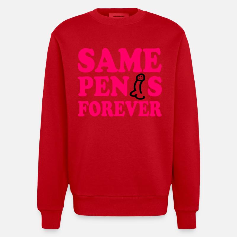 Same penis forever - Sweat bio épais oversize fabriqué en UE - rouge