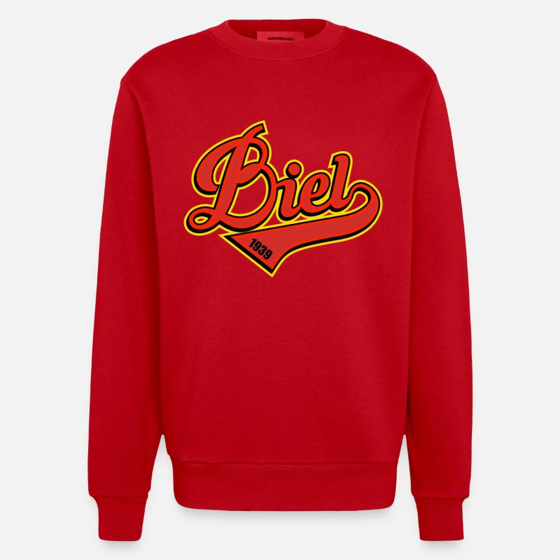 Biel - Sweat bio épais oversize fabriqué en UE - rouge