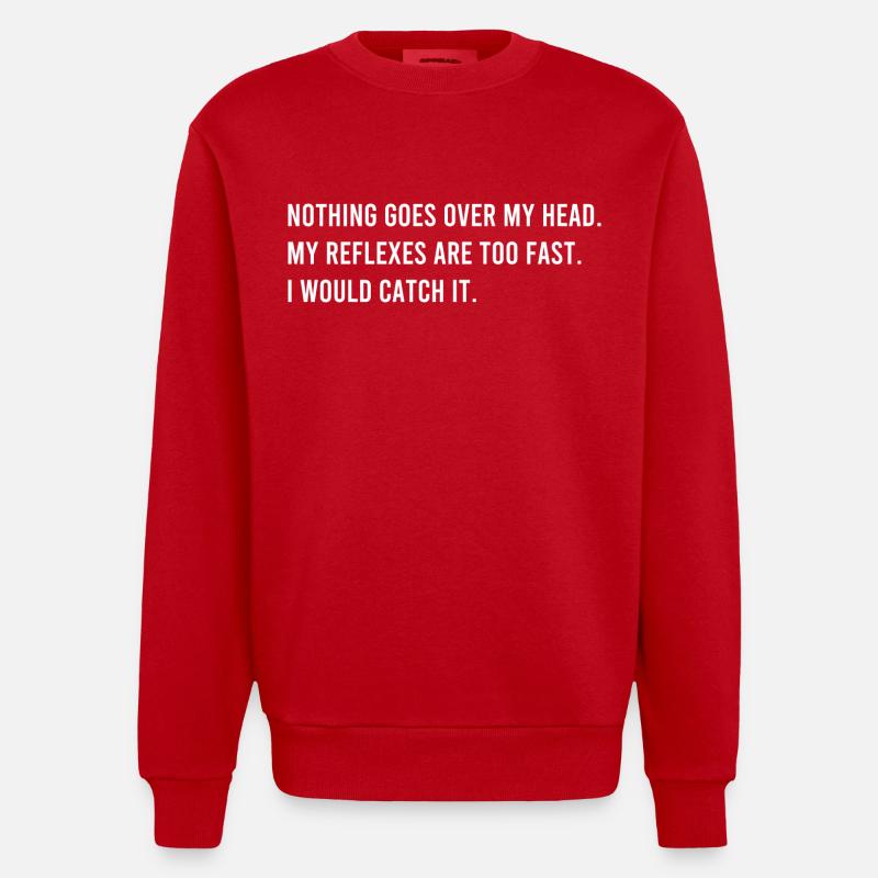 Citation d’art drôle - Sweat bio épais oversize fabriqué en UE - rouge