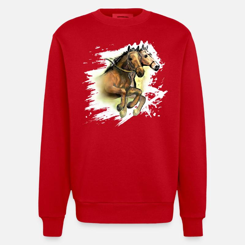 Dans le saut - Sweat bio épais oversize fabriqué en UE - rouge
