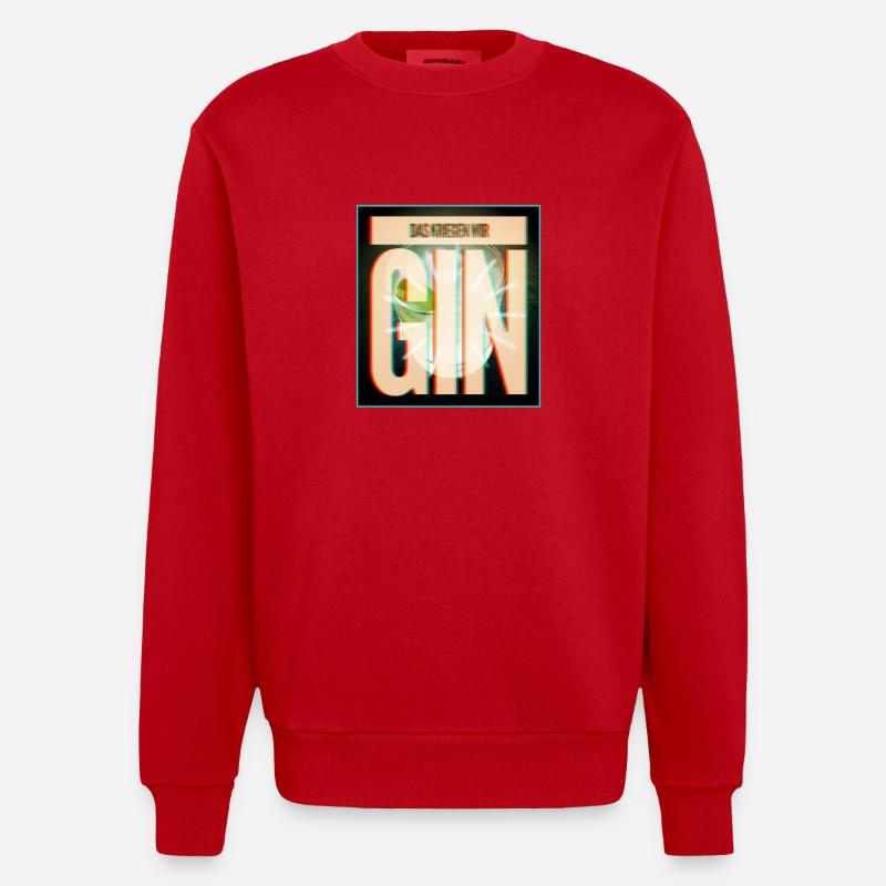 Das kriegen wir Gin - Heavyweight Oversized Organic Crew Neck Made in EU - Rot
