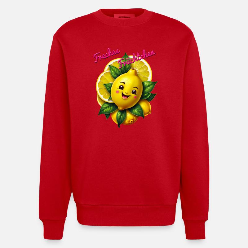 Fruit effronté - Sweat bio épais oversize fabriqué en UE - rouge