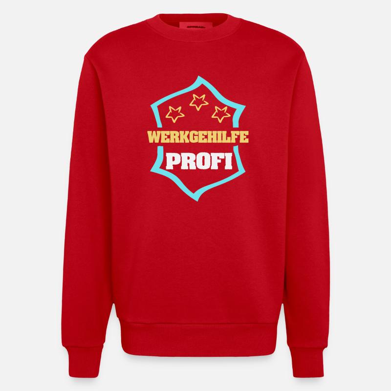 Cadeau pour Assistant - Sweat bio épais oversize fabriqué en UE - rouge