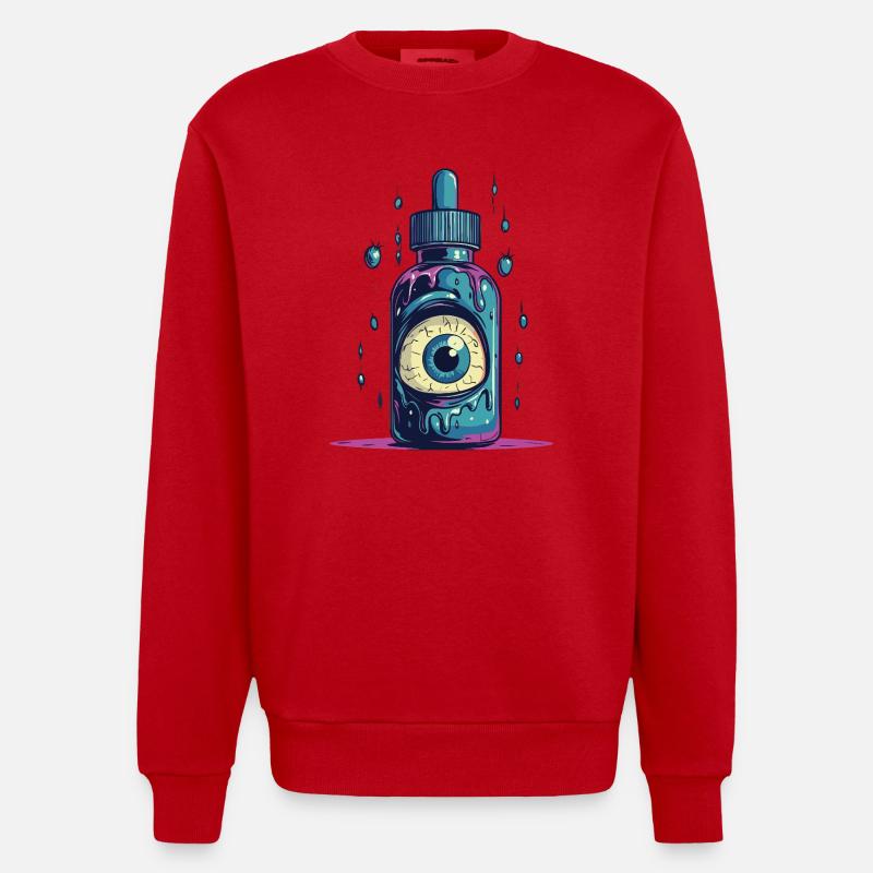 Seheressenz - Heavyweight Oversized Organic Crew Neck Made in EU - Rot