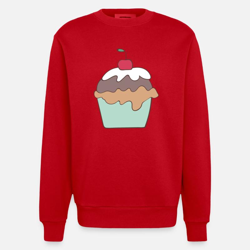 Petit gâteau - Sweat bio épais oversize fabriqué en UE - rouge