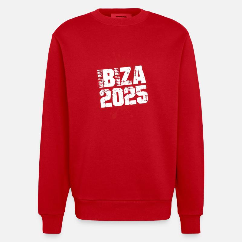 Blobs d’Ibiza 2025 - Sweat bio épais oversize fabriqué en UE - rouge