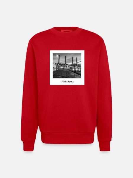 Wolfsburg Kraftwerk - Heavyweight Oversized Organic Crew Neck Made in EU - Rot