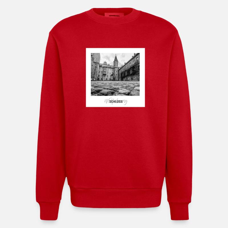 Schloss Wolfsburg - Heavyweight Oversized Organic Crew Neck Made in EU - Rot