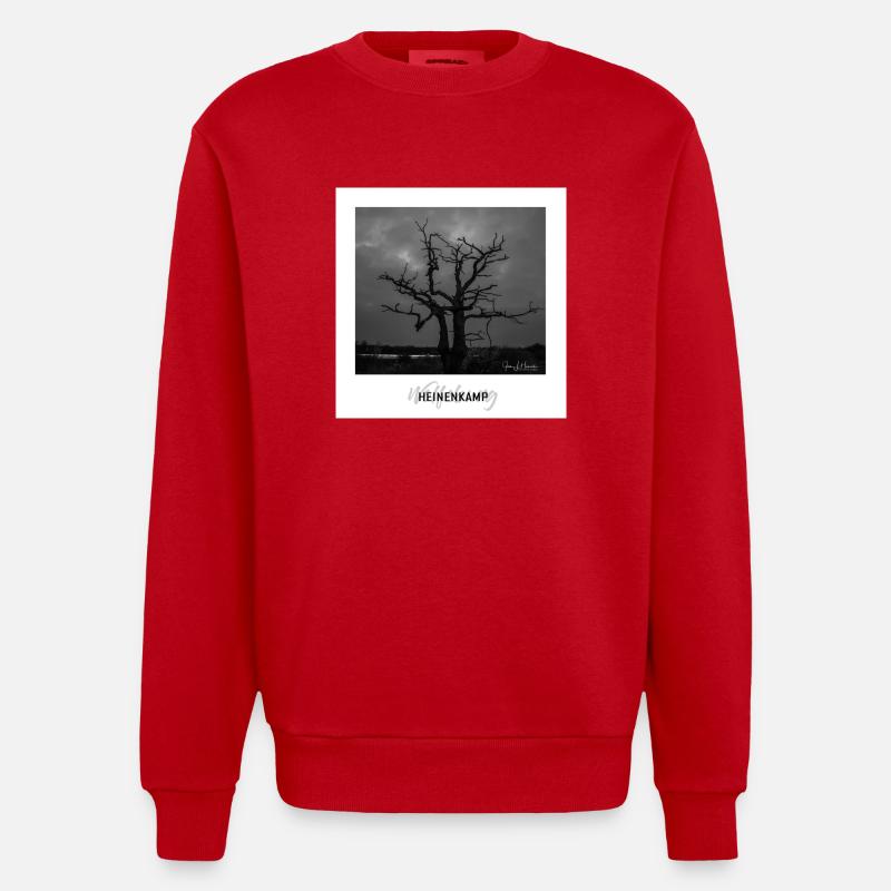 Wolfsburger Baum im Heinenkamp - Heavyweight Oversized Organic Crew Neck Made in EU - Rot