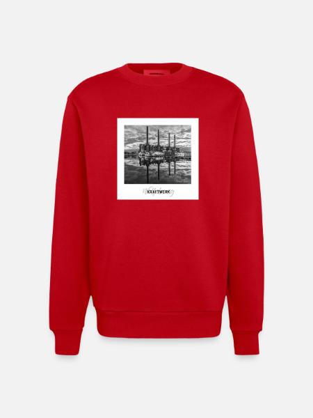 Kraftwerk Wolfsburg - Heavyweight Oversized Organic Crew Neck Made in EU - Rot