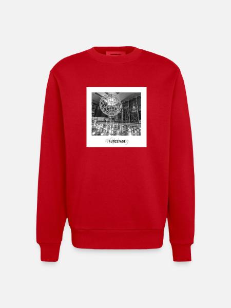 Piazza Wolfsburg - Heavyweight Oversized Organic Crew Neck Made in EU - Rot