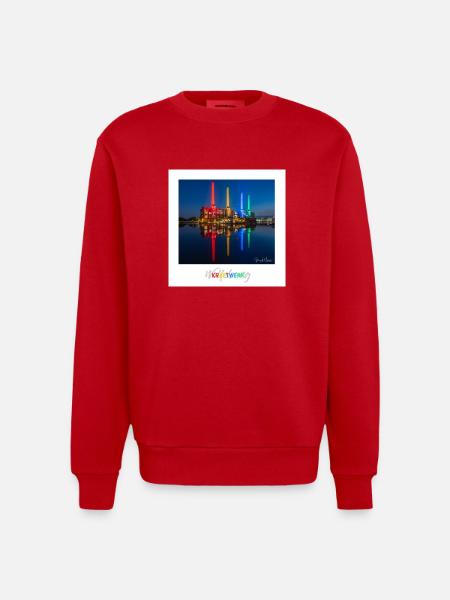 Buntes Kraftwerk Wolfsburg - Heavyweight Oversized Organic Crew Neck Made in EU - Rot