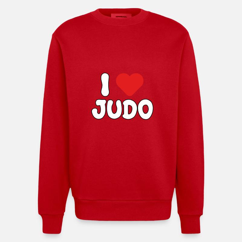 J’adore le Judo - Sweat bio épais oversize fabriqué en UE - rouge