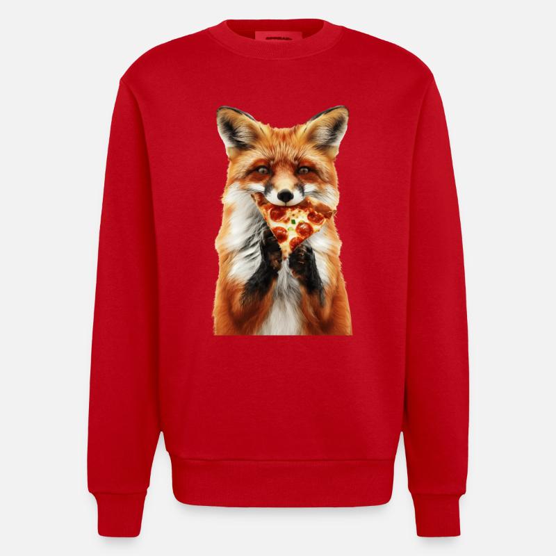 Fuchs - Heavyweight Oversized Organic Crew Neck Made in EU - Rot