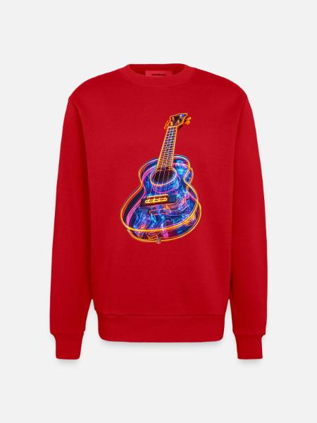 Ukulele - Heavyweight Oversized Organic Crew Neck Made in EU - Rot