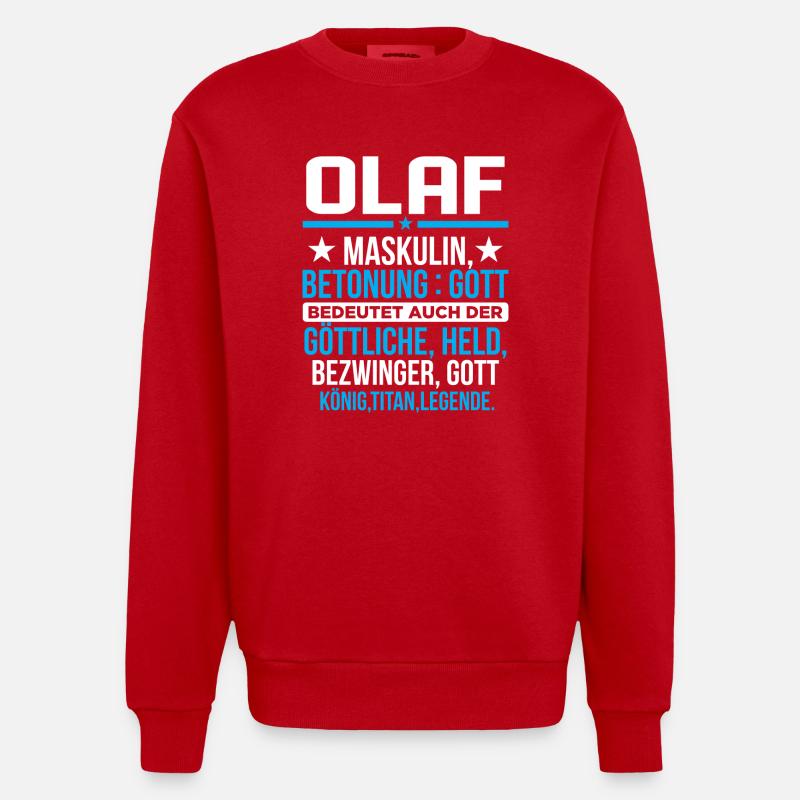 OLAF - Titan - Heavyweight Oversized Organic Crew Neck Made in EU - Rot