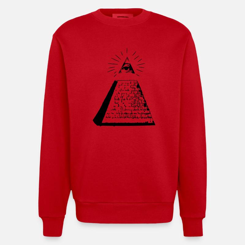 Pyramide - Sweat bio épais oversize fabriqué en UE - rouge