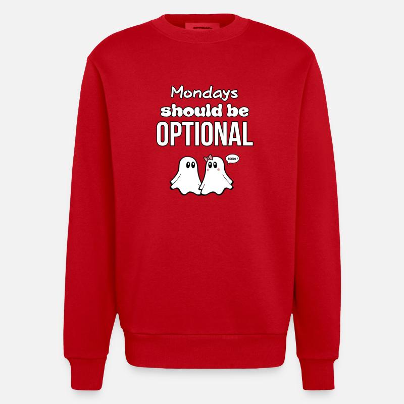 CITATIONS DE GHOST 05 - Sweat bio épais oversize fabriqué en UE - rouge