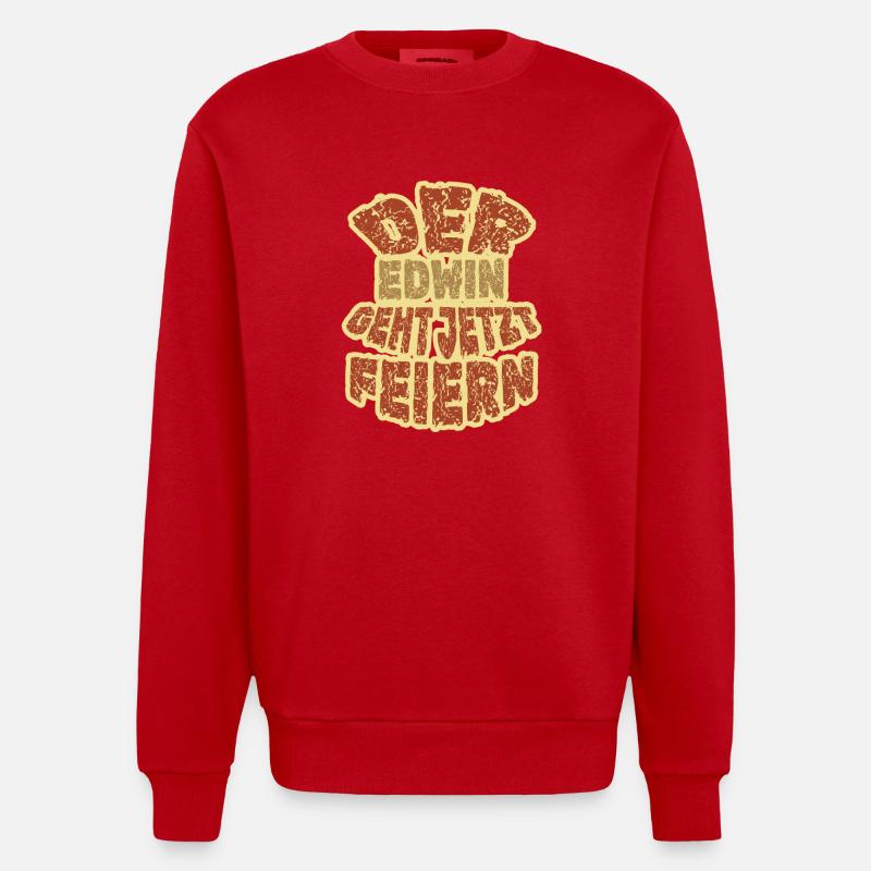 Edwin Edwin - Heavyweight Oversized Organic Crew Neck Made in EU - Rot