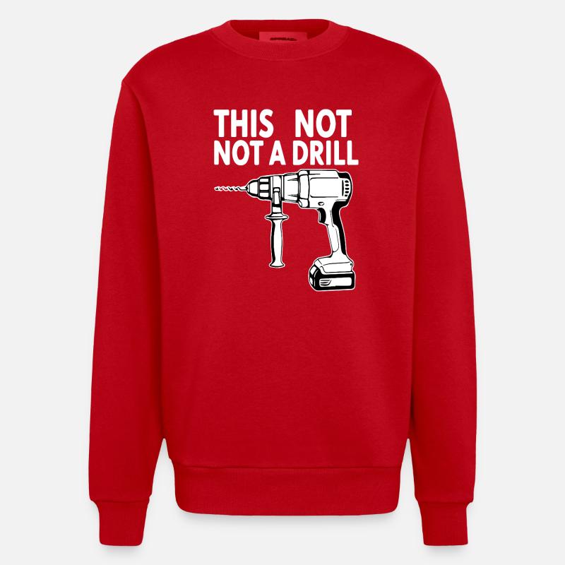 Ce n’est pas un exercice - Sweat bio épais oversize fabriqué en UE - rouge