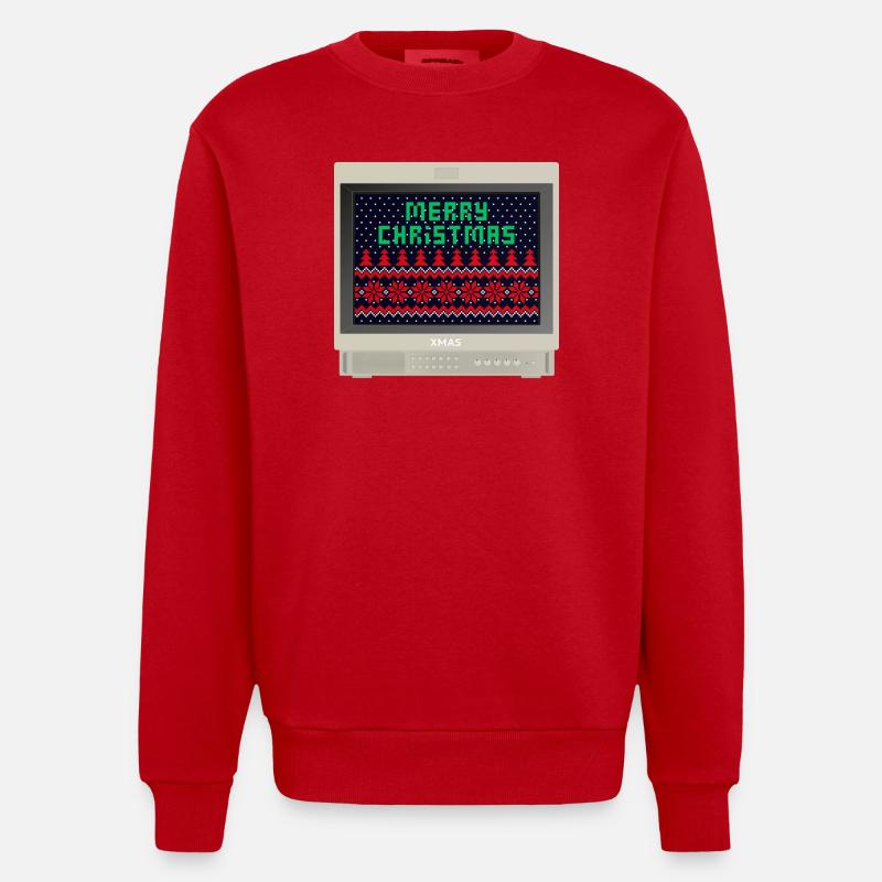 PVM Lover - Merry xmas - Sweat bio épais oversize fabriqué en UE - rouge