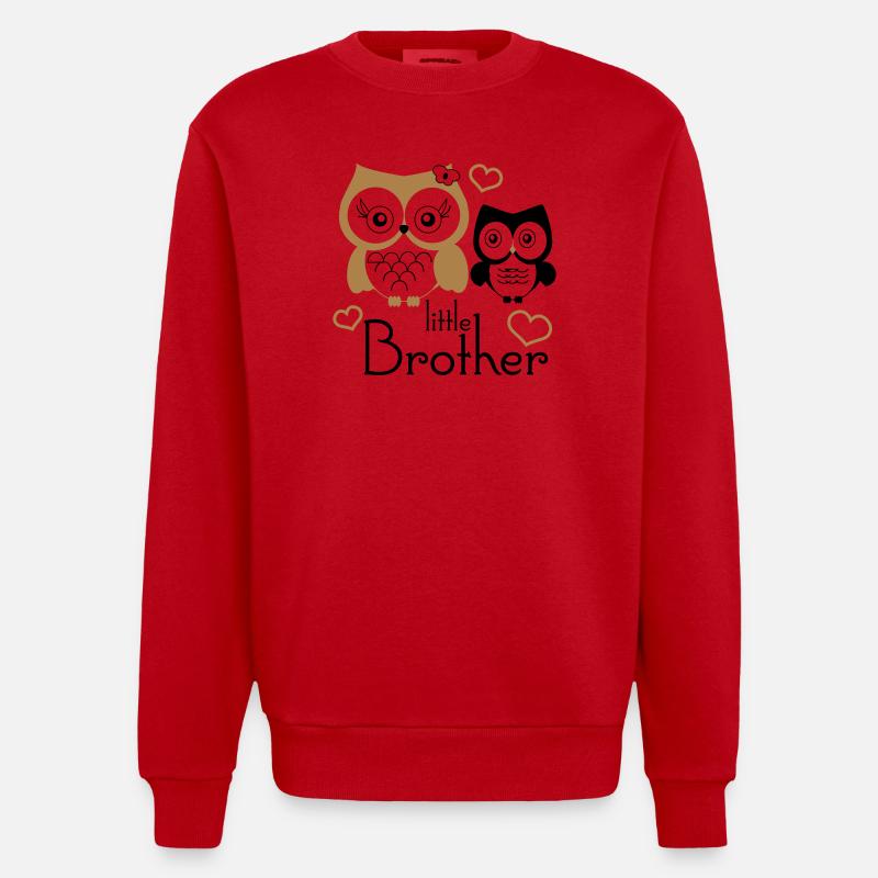 Little Brother - Heavyweight Oversized Organic Crew Neck Made in EU - red