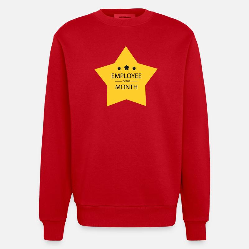 Mitarbeiter des Monats - Heavyweight Oversized Organic Crew Neck Made in EU - Rot