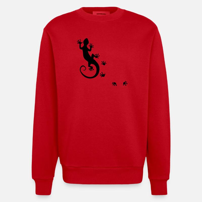 gecko allant - Sweat bio épais oversize fabriqué en UE - rouge