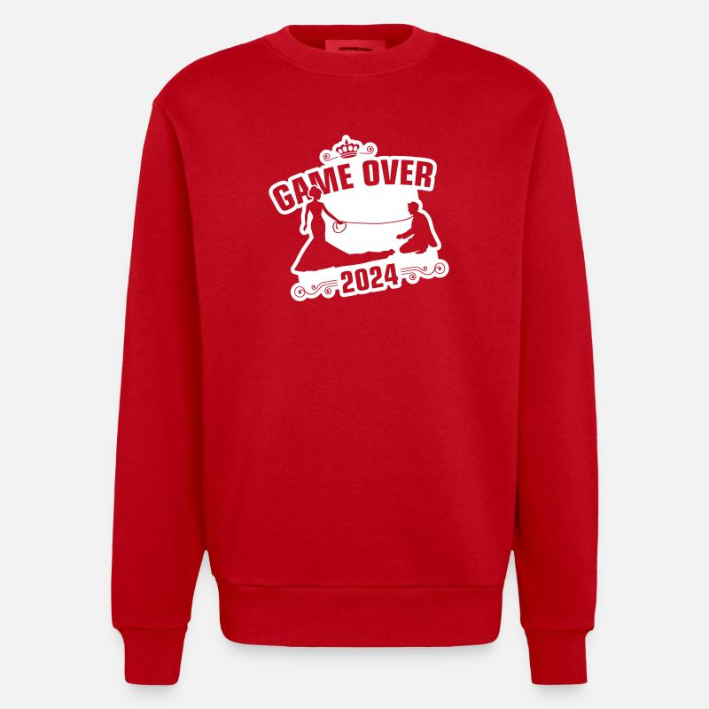 Game Over 2024 Mariage - Sweat bio épais oversize fabriqué en UE - rouge
