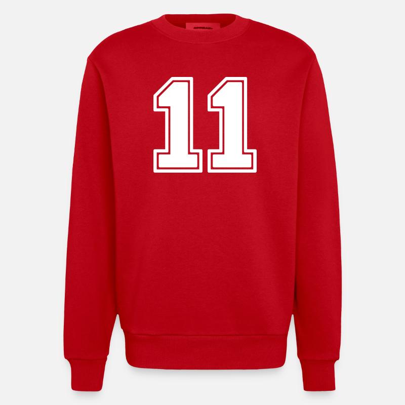 11 - Sweat bio épais oversize fabriqué en UE - rouge