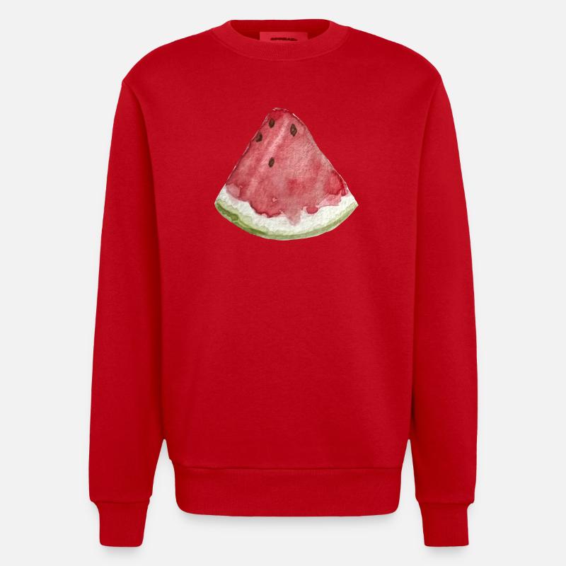 Tranche de pastèque - Sweat bio épais oversize fabriqué en UE - rouge